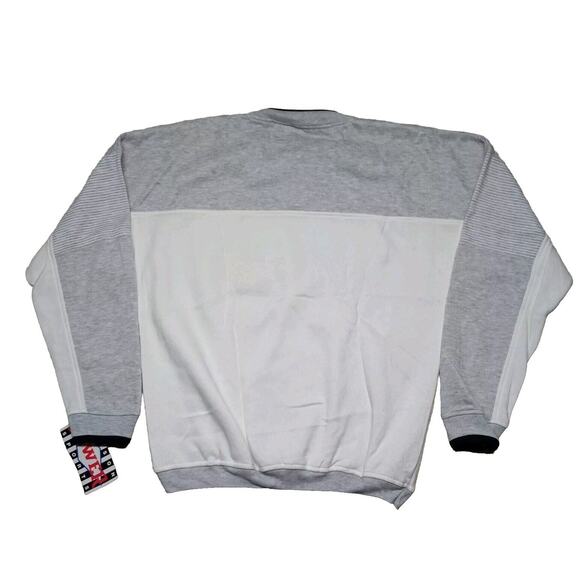 Vtg Wilson Power Sports Sweatshirt Size L Pullover Gray White 90s Skater Indi - Picture 2 of 10